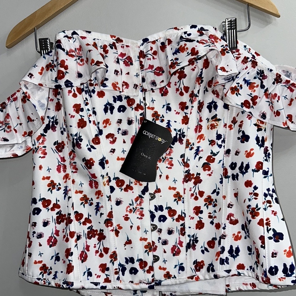 Corset Story Floral Ditsy Cotton Corset Top — image 6 of 8